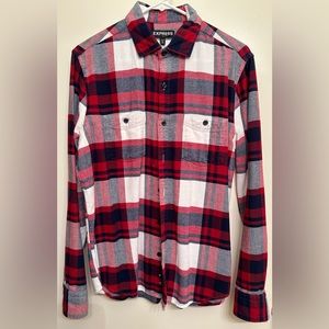 Men’s Express Plaid Flannel Shirt